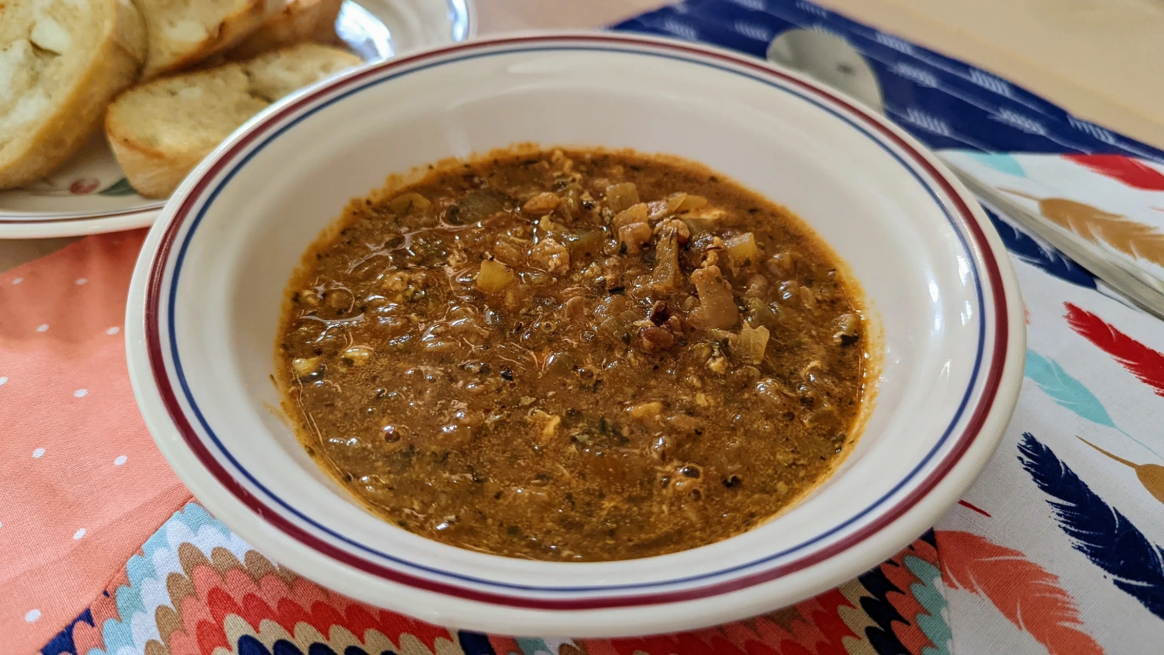 Eshkeneh, a delicious Persian onion soup. Apparently it was a traditional peasant food before being revamped to this much richer version.