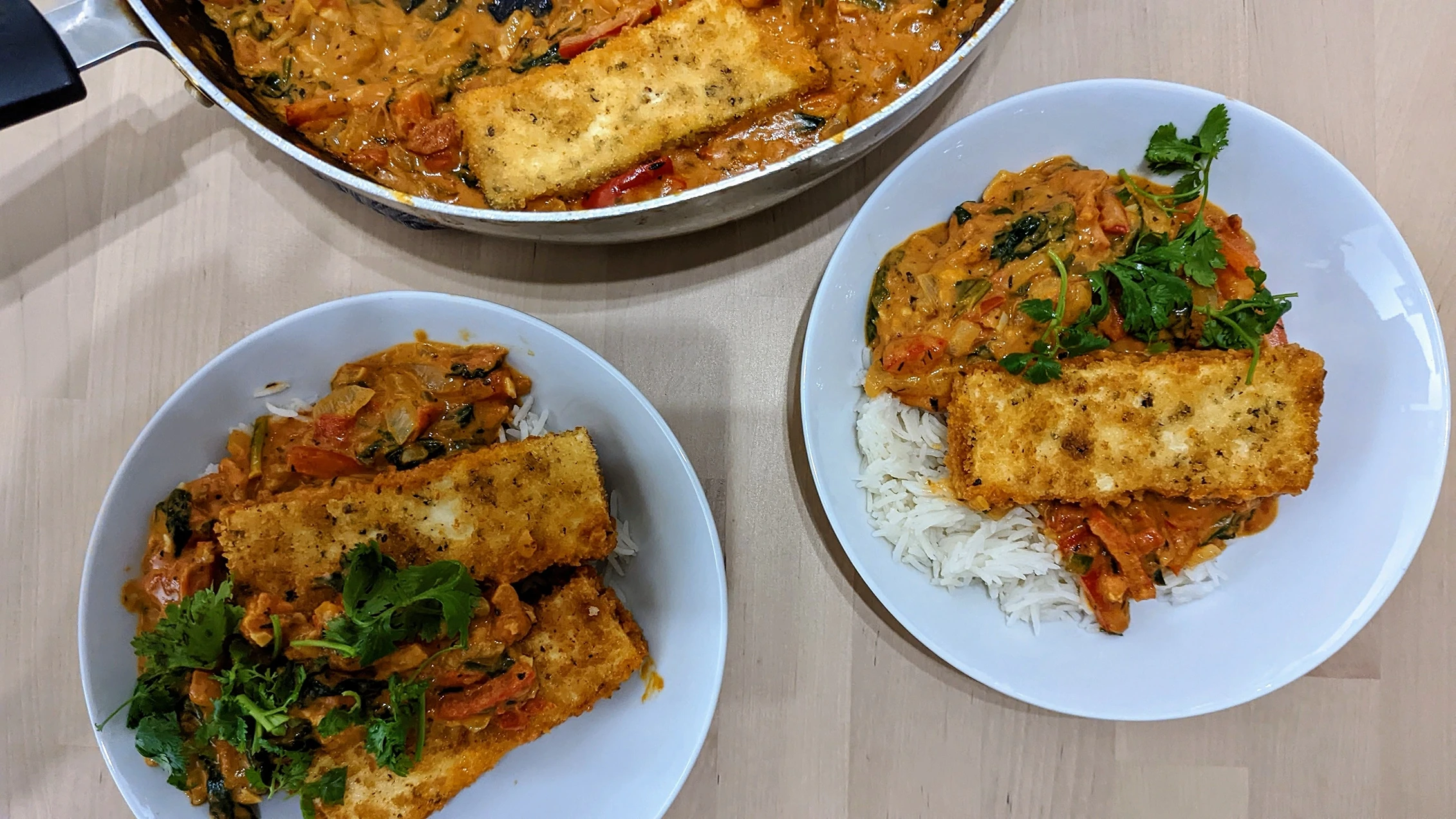 Tuscan fried tofu. Another one of my `read the wikipedia page and guess' dishes.